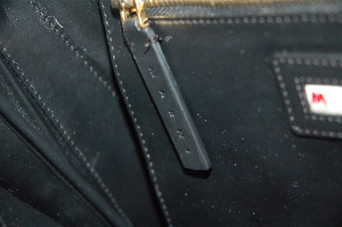 Black Leather Marni Clutch, size L