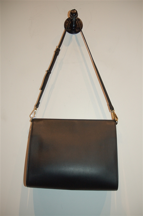 Black Leather Marni Clutch, size L