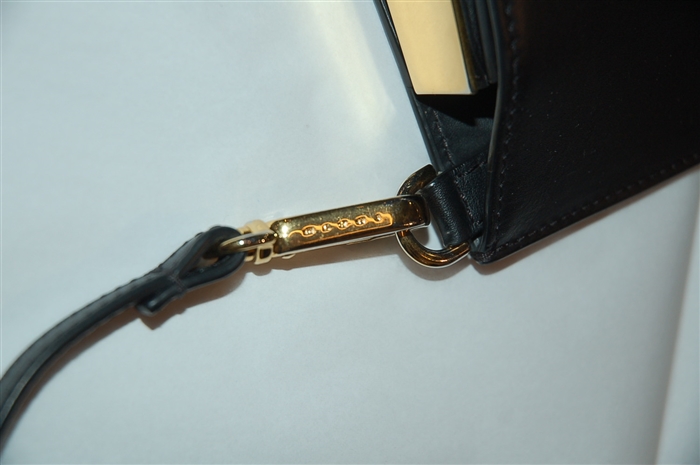 Black Leather Marni Clutch, size L