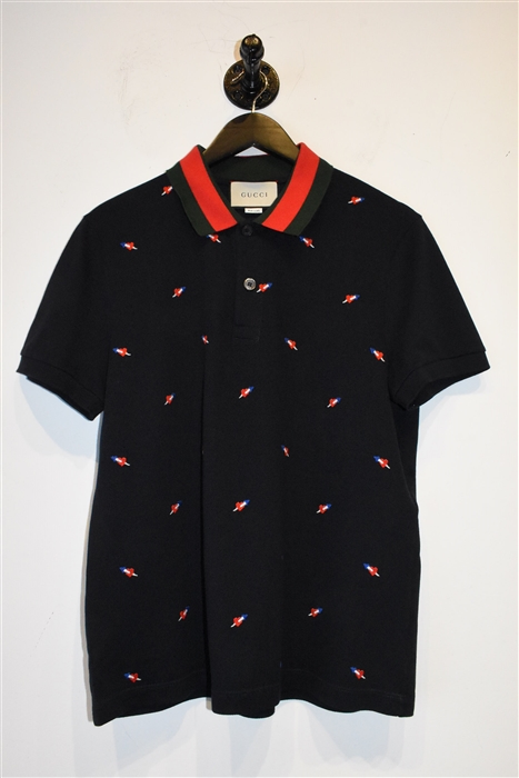 Navy Gucci Polo, size M