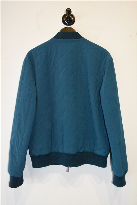 Teal Hermes Bomber Jacket, size M