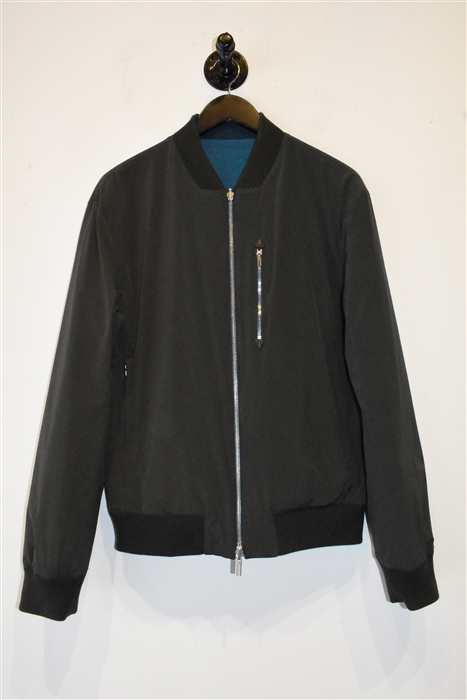 Teal Hermes Bomber Jacket, size M