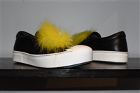Black Leather Fendi Sneaker, size 7.5