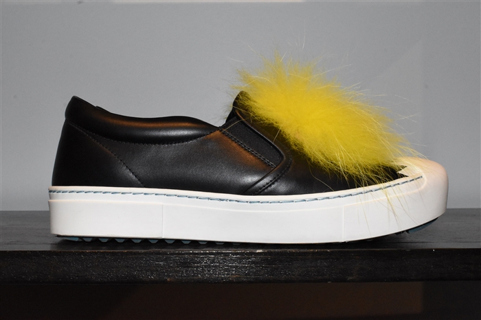 Black Leather Fendi Sneaker, size 7.5