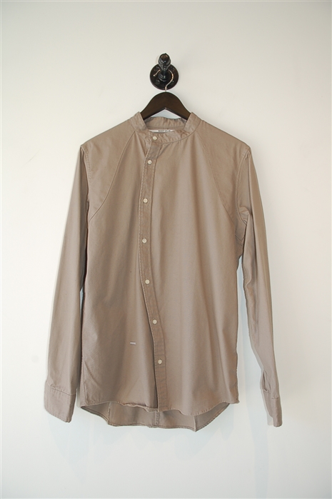Taupe Robert Geller Button Shirt, size M