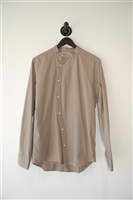 Taupe Robert Geller Button Shirt, size M