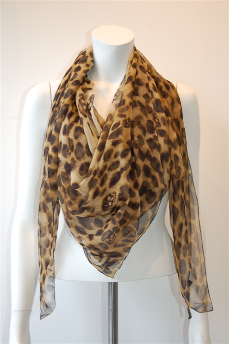 Animal Print Alexander McQueen Silk Scarf, size O/S