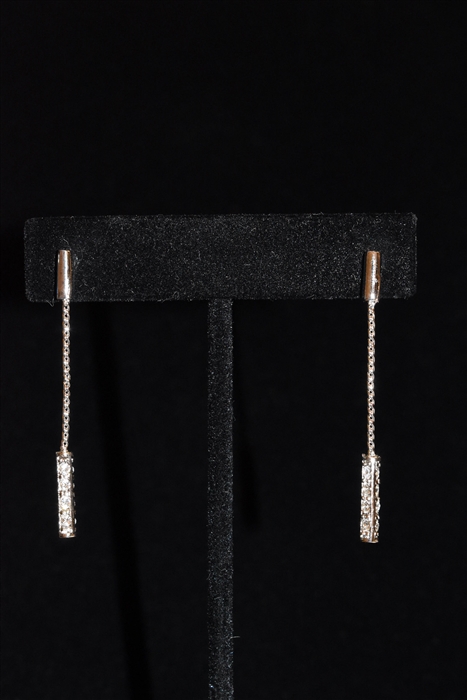 Rhodium Nina Ricci - Vintage Earrings, size O/S