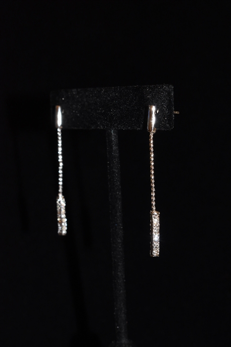 Rhodium Nina Ricci - Vintage Earrings, size O/S