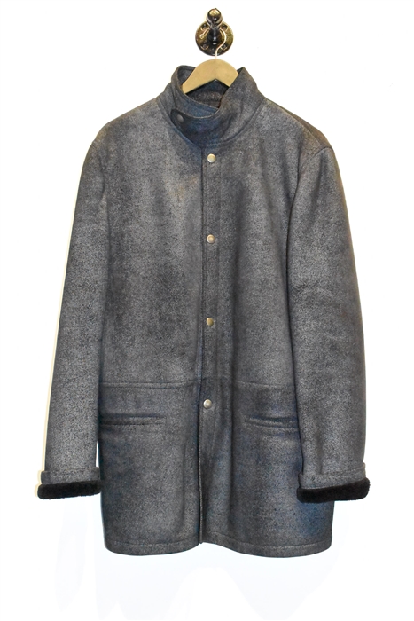 Graphite Armani Collezioni Shearling Jacket, size L