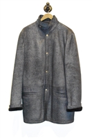 Graphite Armani Collezioni Shearling Jacket, size L