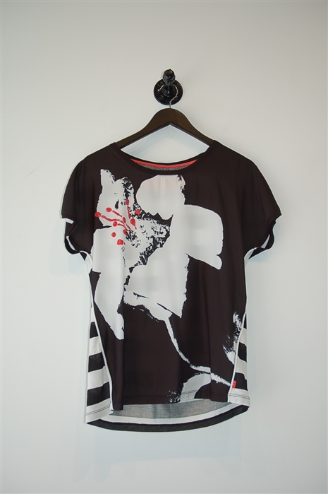 Floral Luisa Cerano Short-Sleeved Top, size 6