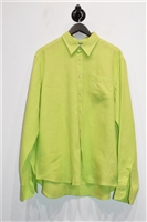 Electric Lime Vilebrequin Button Shirt, size XL