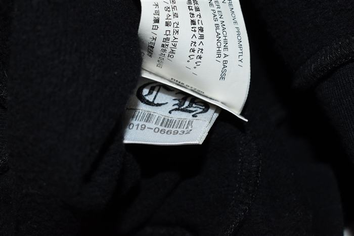 Black Chrome Hearts Zippered Hoodie, size L