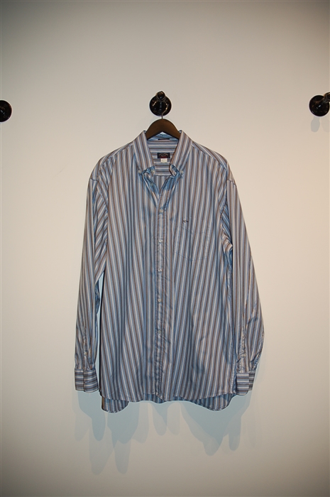 Blue Stripe Paul & Shark Button Shirt, size 2XL