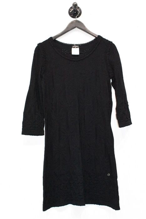 Basic Black Chanel Fit & Flare Dress, size 8