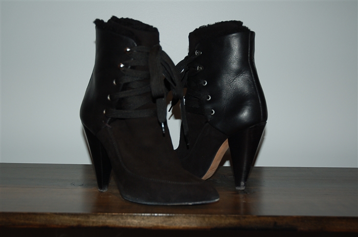 Black Leather Iro Ankle Boots, size 6