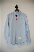 Sky Blue Thom Browne Button Shirt, size M