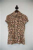 Abstract Print Diane von Furstenberg Short-Sleeved Top, size 4