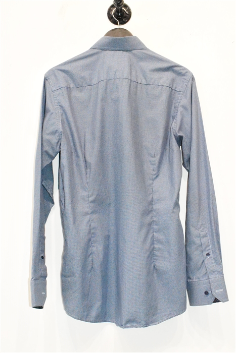 Blue Check Eton Button Shirt, size M