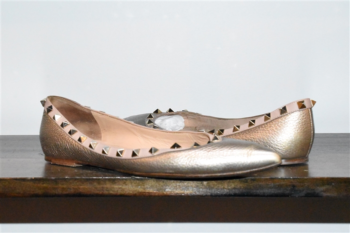 Pewter Valentino Flats, size 9.5
