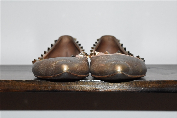 Pewter Valentino Flats, size 9.5