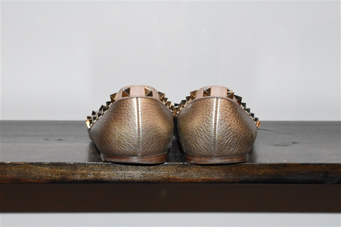Pewter Valentino Flats, size 9.5