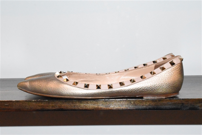 Pewter Valentino Flats, size 9.5