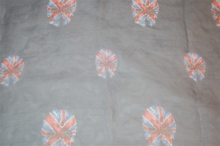 Navy Alexander McQueen Silk Scarf, size O/S