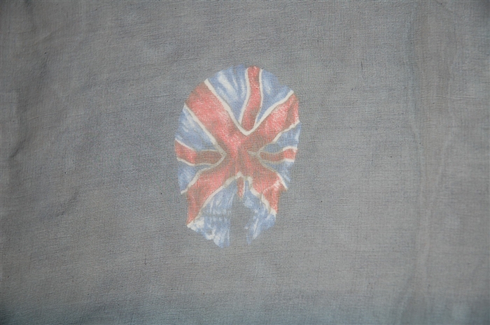 Navy Alexander McQueen Silk Scarf, size O/S