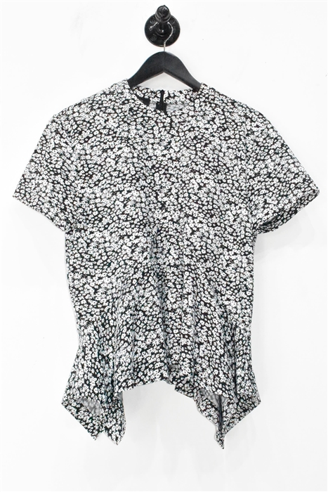 Floral Cedric Charlier Short-Sleeved Top, size S