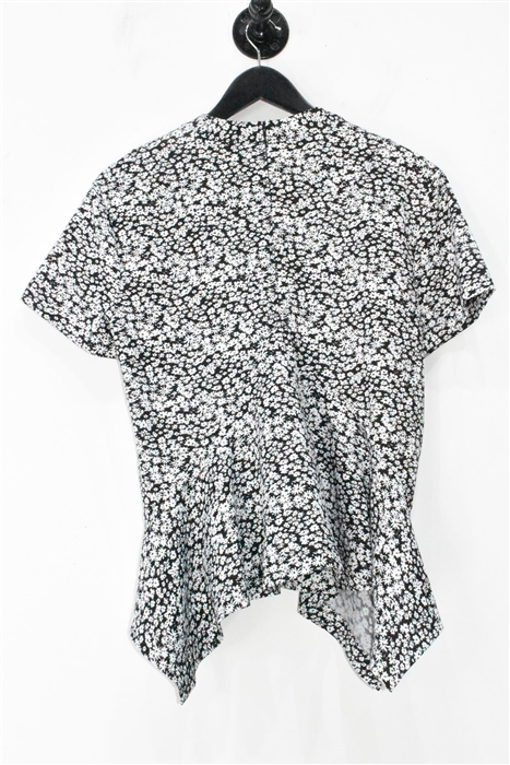 Floral Cedric Charlier Short-Sleeved Top, size S
