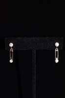 Rhodium Nina Ricci - Vintage Earrings, size O/S