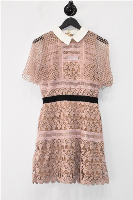 Beige Self Portrait Mini Dress, size 4