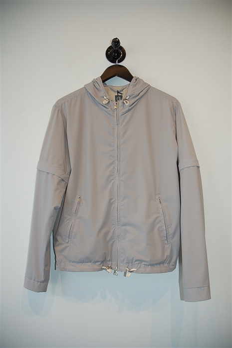Pale Gray Eleventy Zippered Jacket, size L