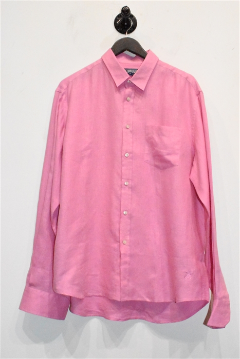 Candy Pink Vilebrequin Button Shirt, size 2XL
