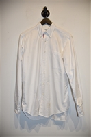 Crisp White Thom Browne Button Shirt, size L