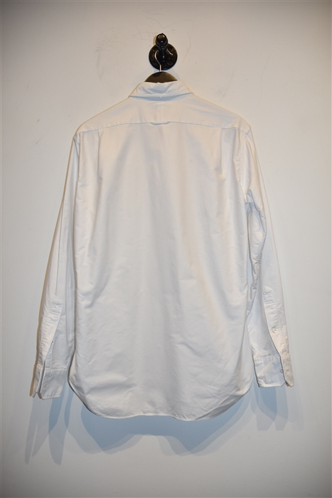 Crisp White Thom Browne Button Shirt, size L