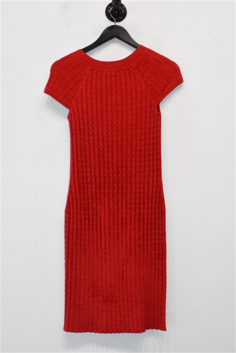 Deep Red Chanel Sheath Dress, size 8