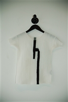 White & Black Issey Miyake Short-Sleeved Top, size S