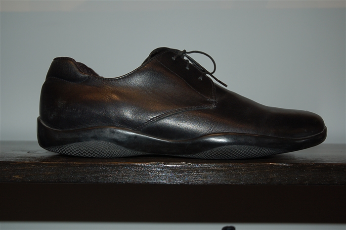 Black Leather Prada Shoes, size 8.5