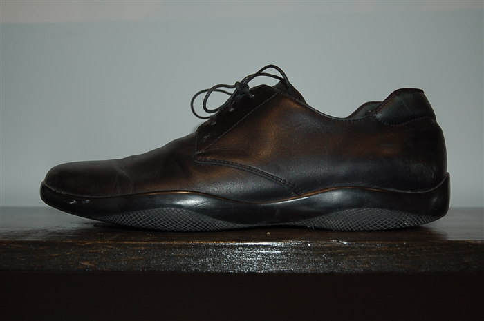 Black Leather Prada Shoes, size 8.5