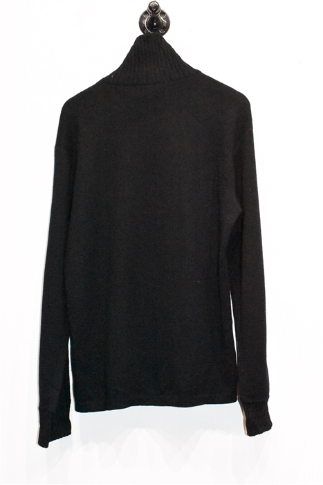 Basic Black Armani Collezioni Zippered Sweater, size XL