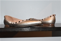Champagne Valentino Flats, size 8