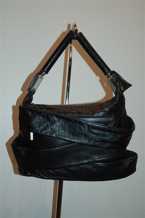 Black Leather Fendi Satchel, size S