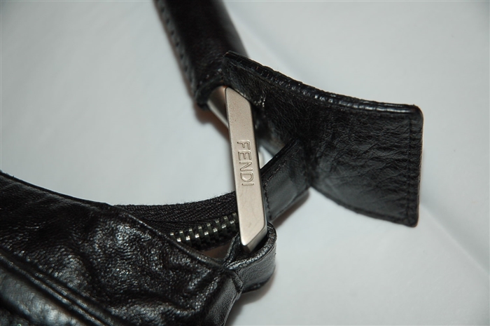 Black Leather Fendi Satchel, size S