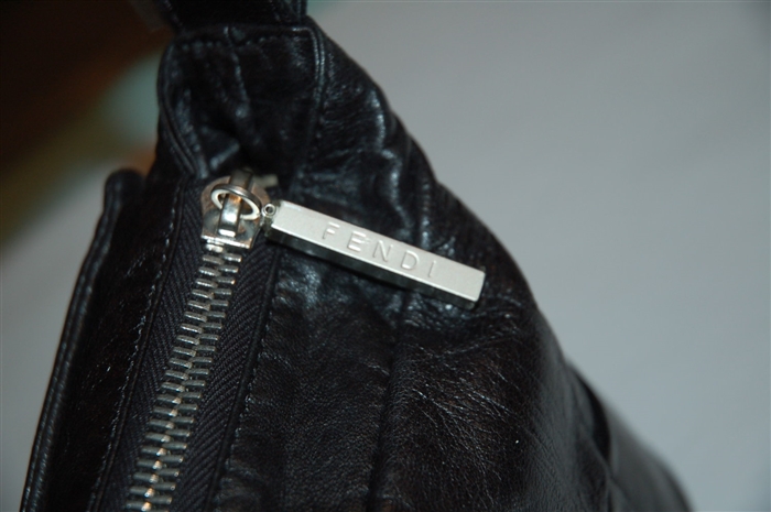 Black Leather Fendi Satchel, size S