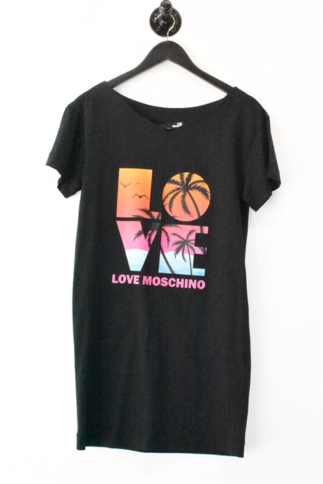 Black Moschino - Love T-Shirt Dress, size 2