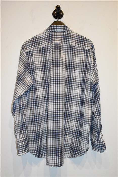 Blue Check Etro Button Shirt, size XL