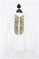 Soft White Etro Button Shirt, size 10
